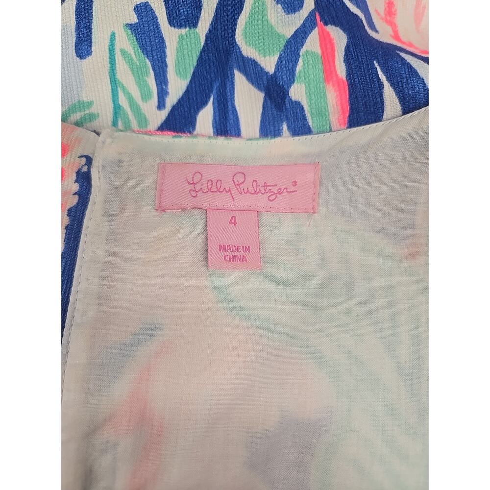 Lilly Pulitzer Womens Dress Gabby Shift Blues Aquatic Pattern Size 4 Small - Picture 7 of 14